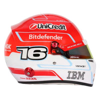 Thumbnail for Charles Leclerc 2026 F1 mini helmet opposite side view with red and white Ferrari livery