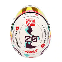 Thumbnail for Kevin Magnussen Bell Mini Helmet with Haas F1 2024 graphics and sponsors