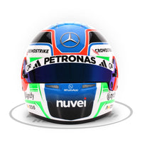 Thumbnail for Kimi Antonelli 2025 F1 Bell mini helmet front view with PETRONAS visor band image