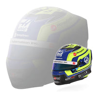 Thumbnail for Bell HP77 Oliver Bearman 1:2 Scale F1 Mini Helmet | Haas 2025 F1 Season
