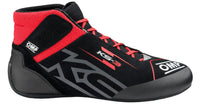 Thumbnail for OMP KS-3 MY2026 kart racing shoe in black and red, shown in a straight right-facing side view on a white background.