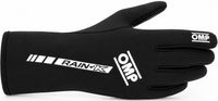 Thumbnail for OMP RAIN-K black wet-weather kart racing glove facing right on a white background
