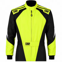 Thumbnail for OMP KS-3X Kart Racing Suit in black and fluo yellow