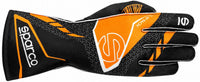 Thumbnail for Sparco K-Attack Kart Racing Glove in orange and black facing right