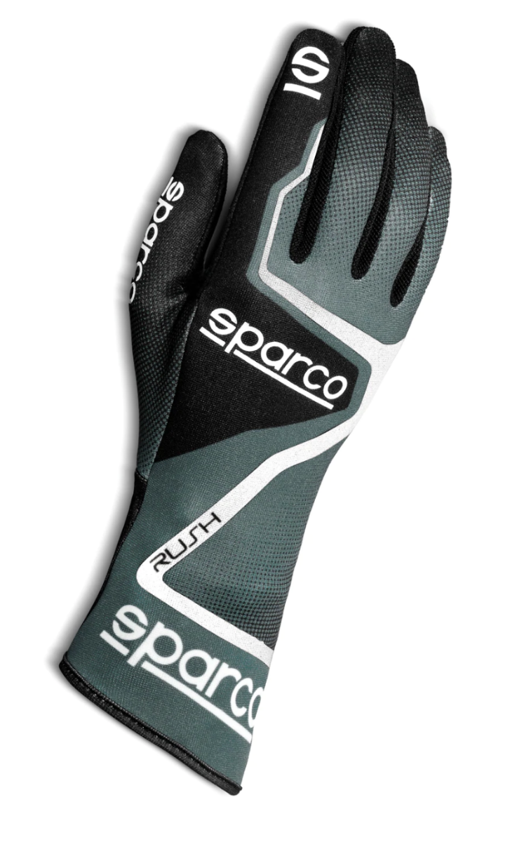 Sparco Rush Kart Racing Glove - Grey/White  Image