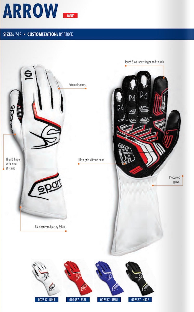 Sparco Arrow-K Kart Racing Glove - Product Description image