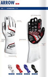 Thumbnail for Sparco Arrow-K Kart Racing Glove - Product Description image