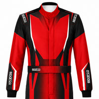 Thumbnail for Sparco Prime K Advanced Kart Race Suit in red and black
